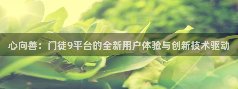 新城平台体育3在线注册：心向善：门徒9平台的全新用户体验与创新技术驱动