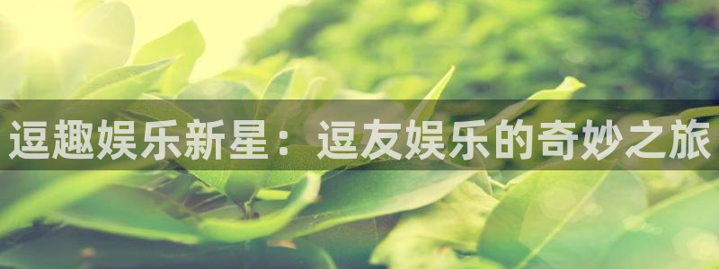 新城平台体育app下载：逗趣娱乐新星：逗友娱乐的奇妙之旅